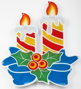 ЭРА Фигура новогод. Свечки 20LED теплый белый 40x50см, 220V, IP44 ENIOF-09 Б0041939