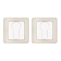 Накладка под цилиндр DP-C-22-NIS (матовый никель) Квадратная CODE DECO  (1пара)  \10 (200)