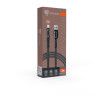 BY Кабель для зарядки Экстрим Micro USB, 1м, 3А, Быстрая зарядка QC3.0, ткань, черный