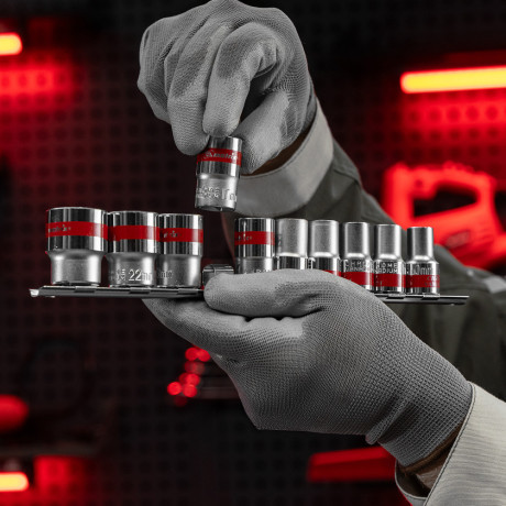 Набор торцевых головок, 1/2", 12 гранные, CrV, 10-24мм, 10 штук Matrix