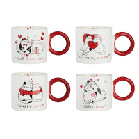 MILLIMI Две половинки Кружка 320мл, фарфор, 4 дизайна