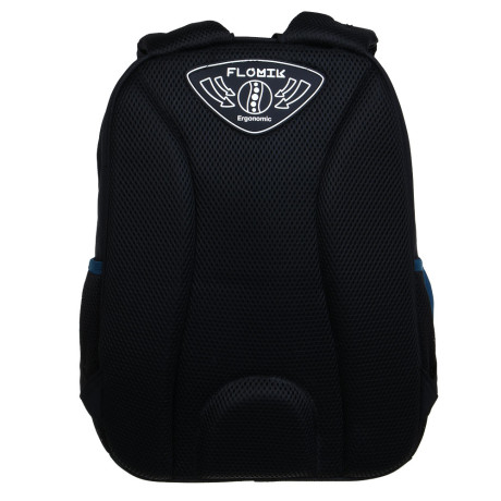 FLOMIK Рюкзак школьный 39х30х22см, "Рэйсинг Тим", 1 отд., 1 передн., 2 бок.карм., эрг.спин, упл.лям.