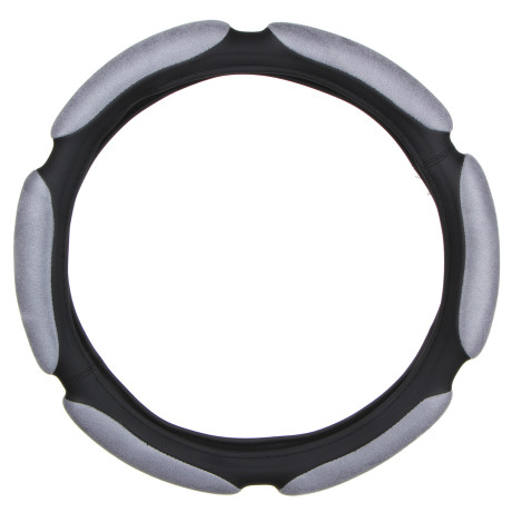 ЕРМАК Оплетка руля, спонж, 6 подушек, серый, разм. (M)