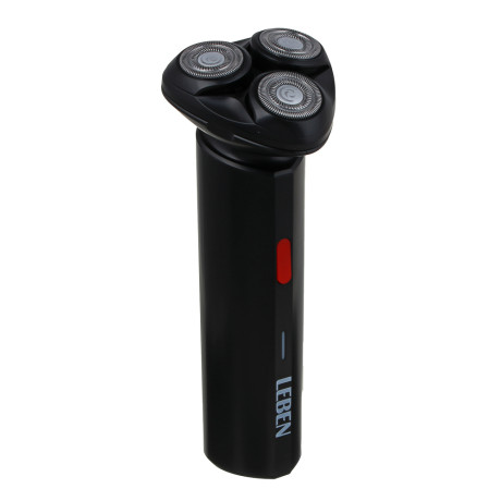 LEBEN Бритва, 600мА/ч, 80 мин работы, 1,5ч зарядка, индикатор, плавающие лезвия, софт тач покрытие