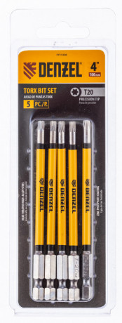 Бита T20x100 мм, 5 шт. Denzel