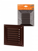 TDM  вент. решетка металл. 150х150мм коричневая, покрытие полимерная эмаль SQ1807-0707   