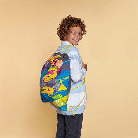 BY Русские Супергерои Мешок для обуви, 39х47см, сверхплотный п/э, 2-сторонняя печать "Конек"