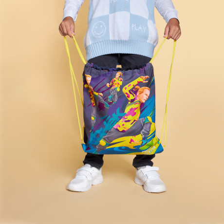 BY Русские Супергерои Мешок для обуви, 39х47см, сверхплотный п/э, 2-сторонняя печать "Конек"