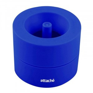 Скрепочница магнитная Attache, груглая, цвет синий 809695