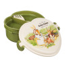 Ланчбокс в форме сердечка "Зайчата", тарелка, ложка-вилка, 13,5х16см, полипропилен