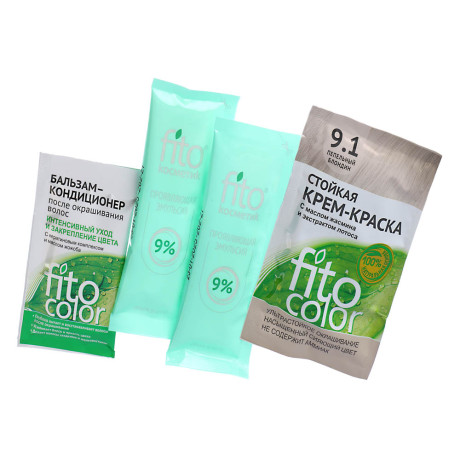Краска для волос FITO COLOR Classic, 115 мл, тон 9.1 пепельный блондин