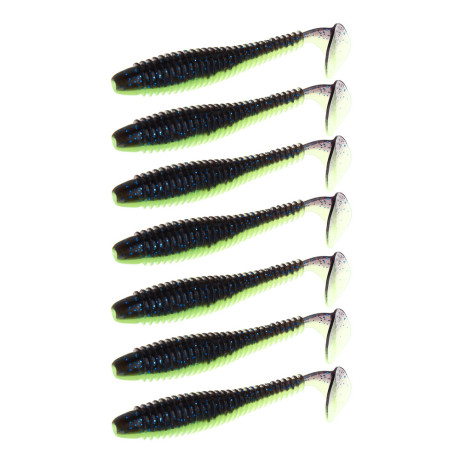 KAIDA Приманка силиконовая ТВИСТЕР 3", 8см, 4гр, HT010, 7шт