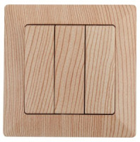 ЭРА Intro Solo выкл. 3 кл., 10А СУ, сосна 4-106-11, 2064