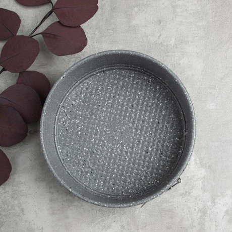 SATOSHI Буко Форма для выпечки круглая разъемная, угл.сталь, 24х6,5см, антиприг. покрытие "Мрамор"