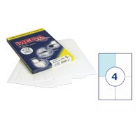 Этикетки самоклеящиеся MEGA LABEL 105х148 мм / 4 шт. на листе А4 (25 листов/пач.) 75188