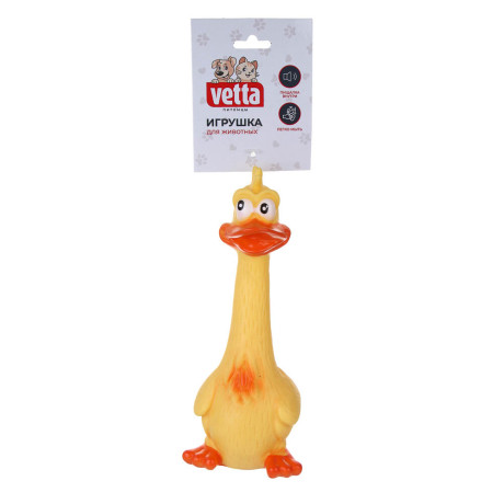 Игрушка для домашних животных тм VETTA, ПВХ, 7,5х17 см, утка