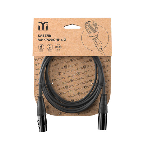 BY Ягья Кабель микрофонный, 6мм, 2м. ПВХ