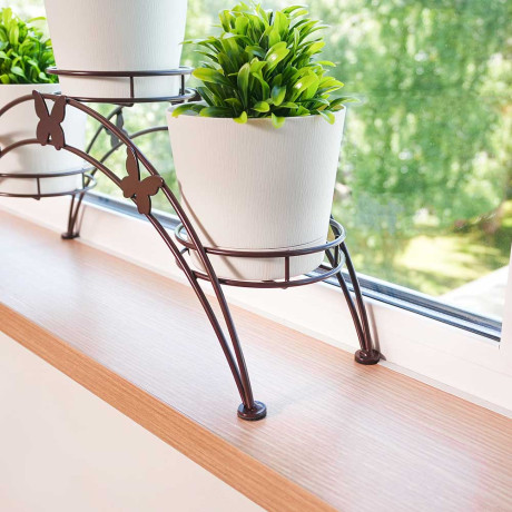 Подставка д/цветов "Арка 3" коричневый ПДЦ 413К 500х150х220
