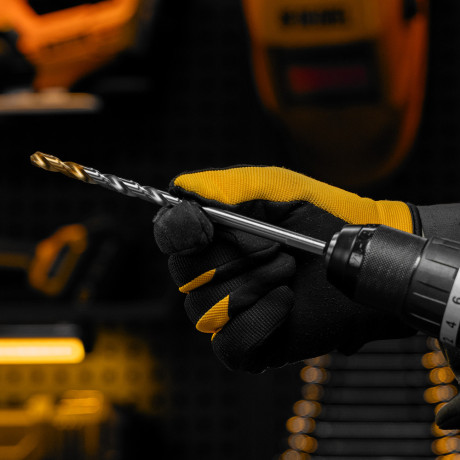 Сверло спиральное по металлу 8,5 х 165 мм, Р6М5, Golden Tip, удлиненное Denzel