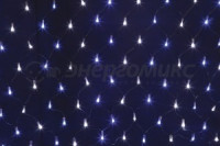 "Гирлянда-сетка ул. 2х0,7м, черн. ПВХ, 176LED Белые/Синие 215-012 Neon Night