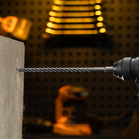 Бур по бетону, цельная крестовая пластина, 10x315 мм, SDS PLUS Denzel