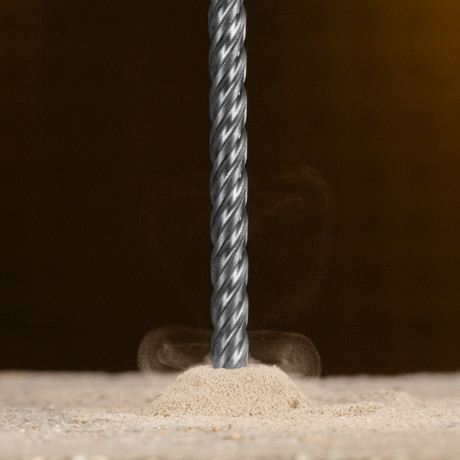 Бур по бетону, цельная крестовая пластина, 10x315 мм, SDS PLUS Denzel