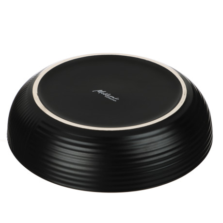 MILLIMI Монблан тарелка для супа 20x5см, 800мл, керамика, черный