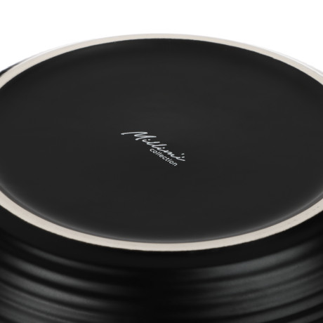 MILLIMI Монблан тарелка для супа 20x5см, 800мл, керамика, черный