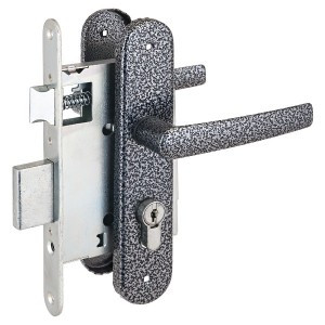 Птимаш ЗВ4-3.08 (ЗВ4-1.55) серебро СТЯЖКИ м/о 55 Замок врезной с/руч (10)