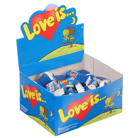 Жевательная резинка Love is, банан и клубника, 4,2гр