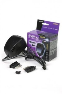 Б/п Robiton SN1000S AC/DC (1.5/3/4.5/6/7.5/9/12V 1A) стабилиз, 8 насадок (универсал. полярн.), 04401