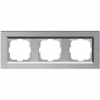 OVIVO Рамка СУ 3 местн. QUANTUM серебро, 405-320000-227