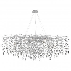 ODEON LIGHT 4970/14 HALL ODL24 523 матов.серебр./алюмин./хрусталь Люстра G9 14x40W DELICA 89