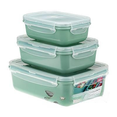 Контейнеры ФРЕШ набор 0,4+0,8+1,4 фисташк.М1426