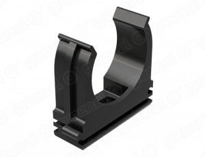 GREENEL Держатель с защелкой D40мм для жестк. и гофр. труб ЧЕРНЫЙ (уп.30шт, цена за шт) GE50144-05