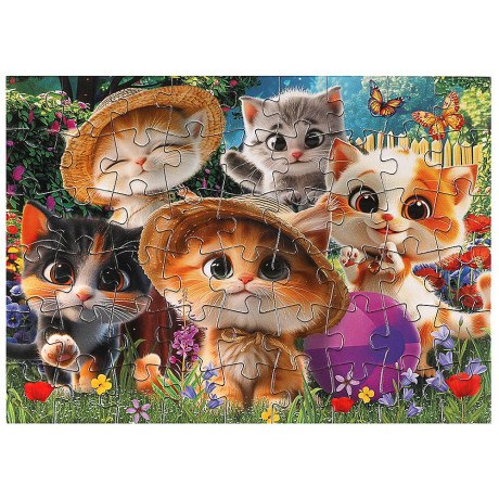 Пазл 54 элемента, 10,5х2,5х6,5см в ассортименте