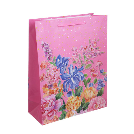 Пакет подарочный бумажный тм LADECOR, L 26x32x10 см, 4 дизайна, нежность