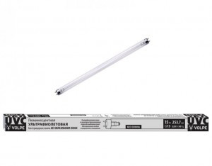 Volpe лампа у/ф бактерицидная T8 G13 15W 253.7нм 438x25 БЕЗ ОЗОНА EFL-T8-15/UVCB/G13/CU/V