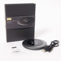 Беспроводное з/у ATOM-W1102M, 10Вт, Quick charge 2.0, круг, металл, Type C, Атом, серый, 11005