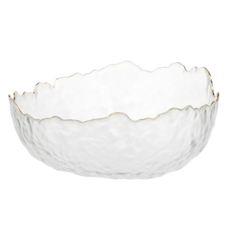 MILLIMI Набор салатников 3 шт, 13.5x13.5x6см / 17x16,5x7,5см/ 20x20x9см, стекло, прозрачный с золото