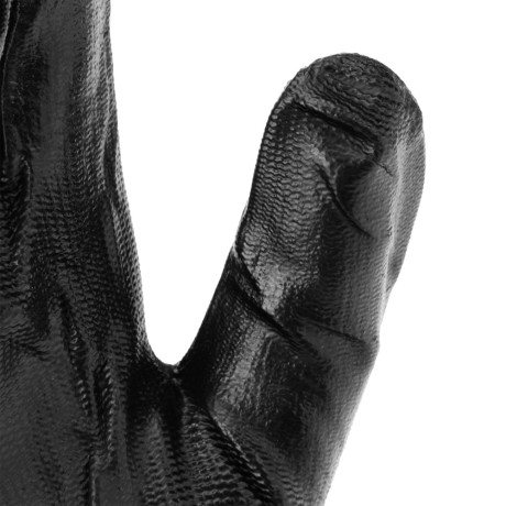 Перчатки полиэфирные с черным нитрильным покрытием маслобензостойкие, L, 15 класс вязки Palisad