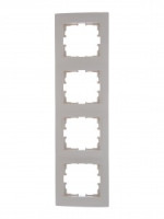 Lezard KARINA рамка 4 мест. (верт.) б/вст крем (ABS) 707-0300-154