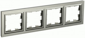 IEK BRITE Рамка СУ 4 мест. РУ-4-БрШ шампань BR-M42-K37