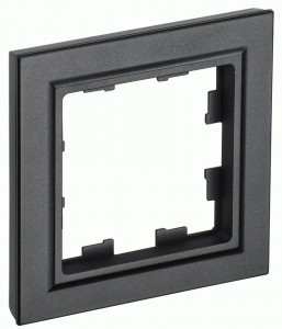 IEK BRITE Рамка СУ 1 мест. РУ-1-БрЧ черный BR-M12-K02