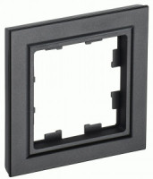 IEK BRITE Рамка СУ 1 мест. РУ-1-БрЧ черный BR-M12-K02