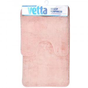VETTA Набор ковриков для ванной и туалета, искусственный мех, полиэстер, 50x80см+50x50см, 2 цвета
