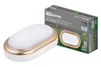 TDM св-к накладной LED ДПО Антарес 15W 4000К 4K овал 221x131x68 мат.золото IP54  SQ0354-0020