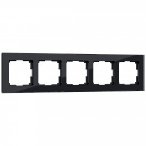Werkel рамка СУ 5 мест. Favorit (черный)  (WL01-Frame-05 a031801)W0051108 a051437