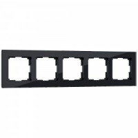 Werkel рамка СУ 5 мест. Favorit (черный)  (WL01-Frame-05 a031801)W0051108 a051437
