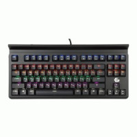 Клавиатура механ. Gembird KB-G520L USB, чёрн, 87 кл., Rainbow, 10 реж., 1,8м, подст.д/планш., 18288